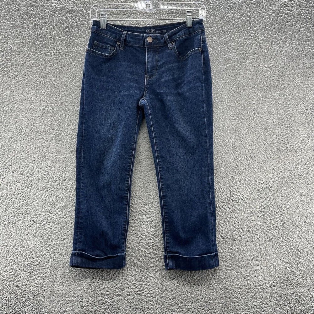 Soho Jeans Women's 2 Blue Denim Curvy Crop Jeans Size 2‎